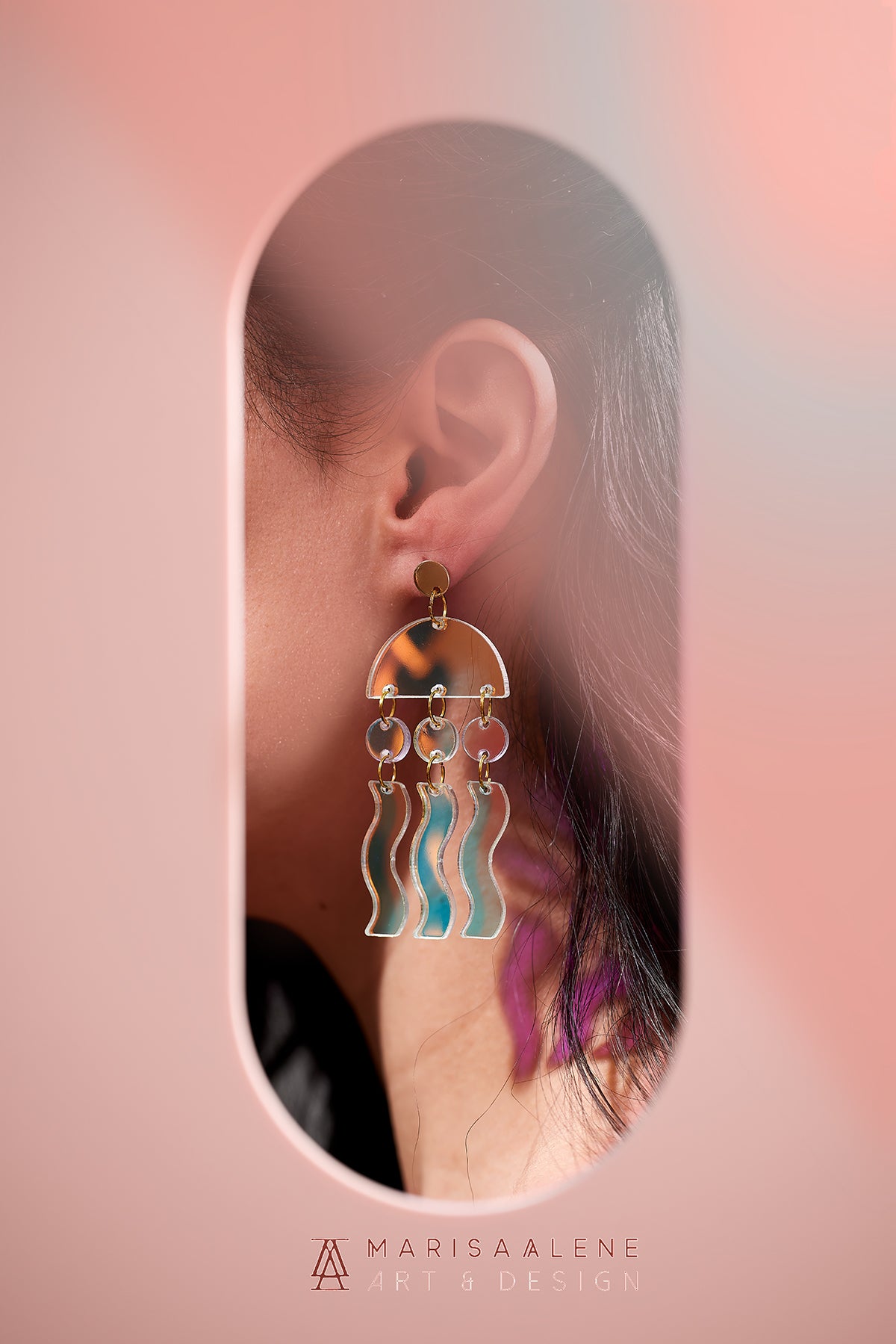 Iridescent Jellyfish Earrings