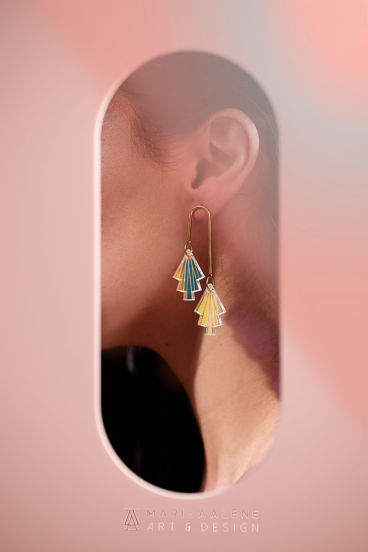Lola Iridescent - Statement Earrings