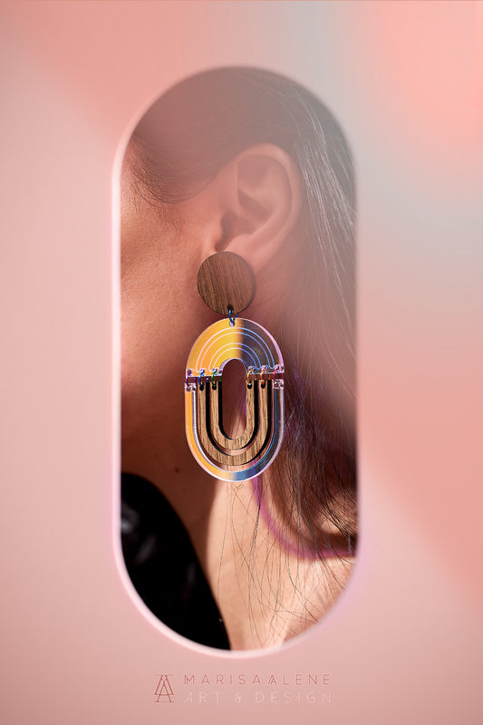 Rainbow Statement Earring